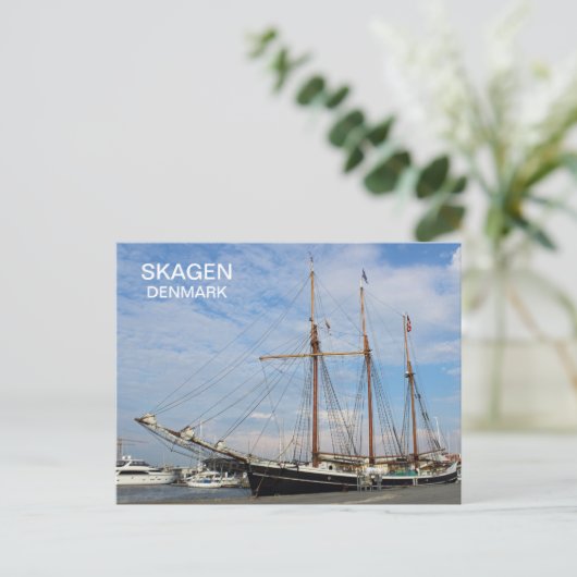 Mooie Skagen Denemarken Oude Schip Postard! Briefkaart (Staand voorkant)