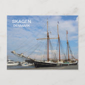 Mooie Skagen Denemarken Oude Schip Postard! Briefkaart (Voorkant)