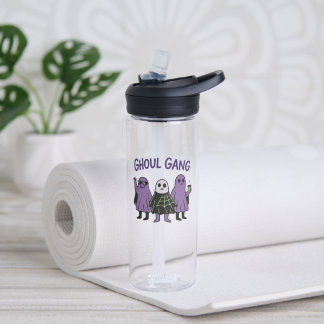 Mooie skelet grappige Halloween yogagroep Waterfles