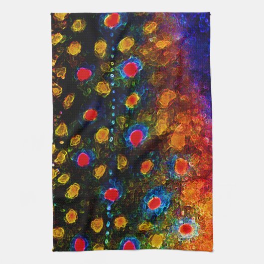 "Mooie Skin, Brook Trout" van James Lady Theedoek (Verticaal)