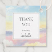 Mooie Sky and Clouds Baby shower Dank u Bedankjes Labels (Achterkant)