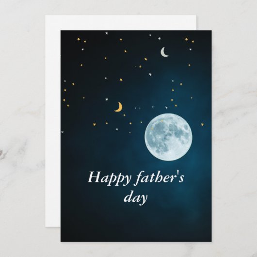 Mooie sky Happy vaderdag Feestdagenkaart (Voorkant / Achterkant)