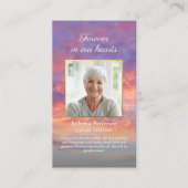 Mooie Sky Sunset begrafenis gebed Kaart Visitekaartje (Voorkant)