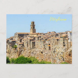 Mooie skyline van Pitigliano, Tuscany ansichtkaart Briefkaart
