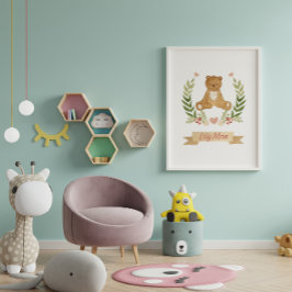 Mooie Slaapbeer Kinderkamer Muur Kunst Decor Poster