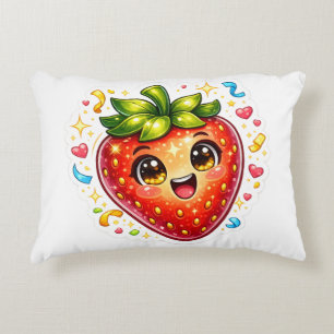 Mooie Slaapende Aardbei T-Shirt   Kawaii Fruit Accent Kussen