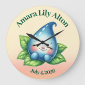 Mooie Slaapkamer voor Baby met Dauwdruppel Grote Klok (Voorkant)