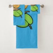 Mooie slak op een bladtekening van de cartoon bad handdoek (Insitu)