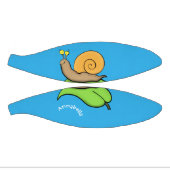 Mooie slak op een bladtekening van de cartoon basketbal (Panelen)