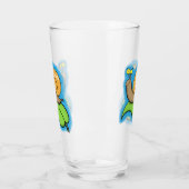 Mooie slak op een bladtekening van de cartoon glas (Links)