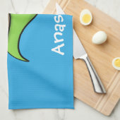 Mooie slak op een bladtekening van de cartoon theedoek (Quarter Fold)