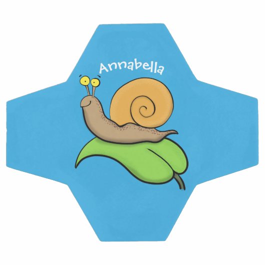 Mooie slak op een bladtekening van de cartoon voetbal (Enkel)