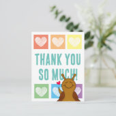 Mooie Slak Regenboog Hart Dank Je | Briefkaart (Staand voorkant)