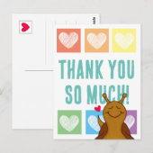 Mooie Slak Regenboog Hart Dank Je | Briefkaart (Voorkant / Achterkant)