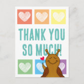 Mooie Slak Regenboog Hart Dank Je | Briefkaart (Voorkant)