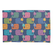 Mooie slakkenprint op blauw kussensloop (Voorkant)