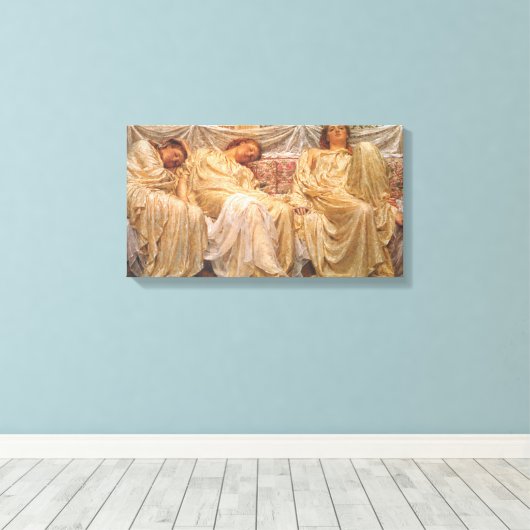 Mooie slapende vrouwen (dromers) ( kunst) canvas afdruk (Insitu (Houten vloer))