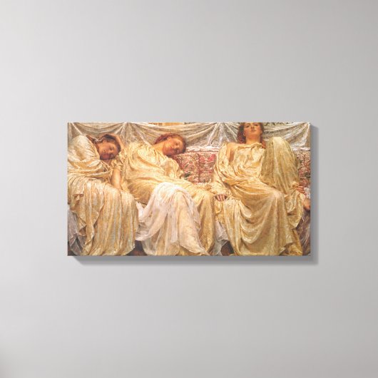 Mooie slapende vrouwen (dromers) ( kunst) canvas afdruk (Voorkant)