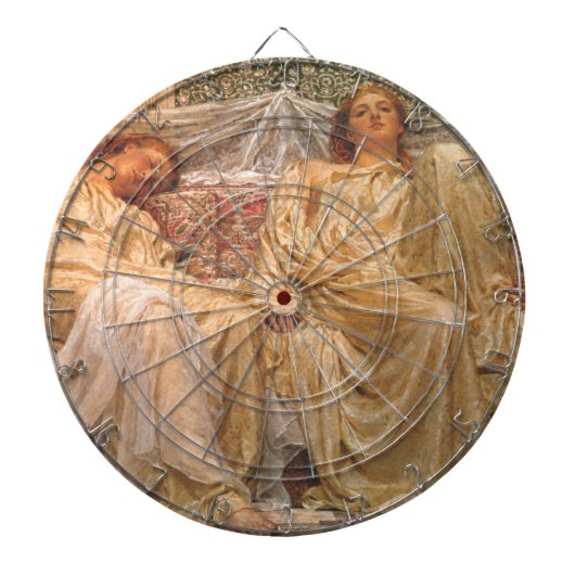 Mooie slapende vrouwen (dromers) ( kunst) dartbord (Voorkant)