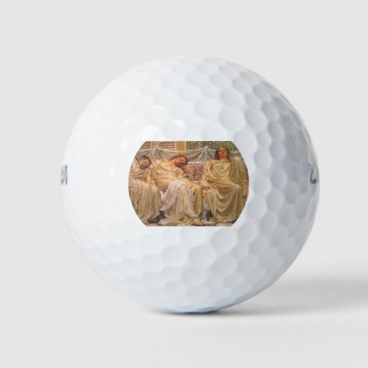 Mooie slapende vrouwen (dromers) ( kunst) golfballen (Voorkant)