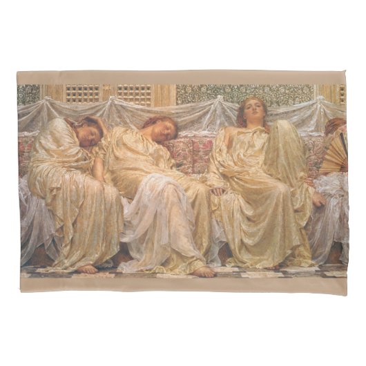 Mooie slapende vrouwen (dromers) ( kunst) kussensloop (Voorkant-Links)