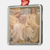 Mooie slapende vrouwen (dromers) ( kunst) metalen ornament (Links)