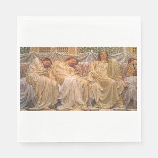 Mooie slapende vrouwen (dromers) ( kunst) servet (Voorkant)