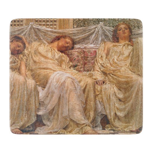 Mooie slapende vrouwen (dromers) ( kunst) snijplank (Voorkant)