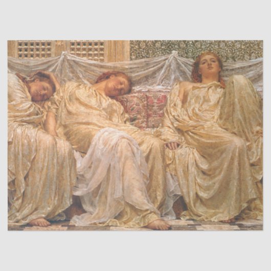 Mooie slapende vrouwen (dromers) ( kunst) tissuepapier (Voorkant)