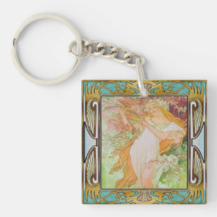 Mooie sleutelhanger afbeelding van een Art Nouveau
