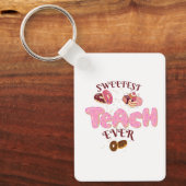 Mooie Sleutelhanger Docent met Donuts (Voorkant)