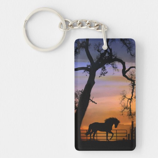 Mooie Sleutelhanger voor whimsical Horse (Voorkant)
