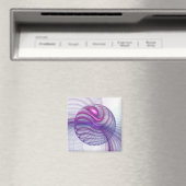 Mooie slinger moderne abstracte fractal kunst roze magneet (Insitu (Vaatwasser))