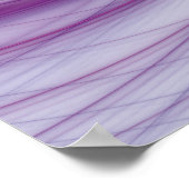 Mooie slinger moderne abstracte fractal kunst roze poster (Hoek)