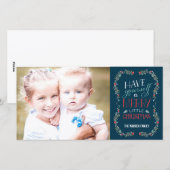 Mooie slingers vakantiefotokaart - Navy Feestdagenkaart (Voorkant / Achterkant)