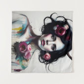Mooie slordige vrouw wandkleed (Voorkant (horizontaal))