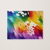 Mooie smeltende kleuren spatten Abstract Legpuzzel (Horizontaal)
