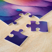 Mooie smeltende kleuren spatten Abstract Legpuzzel (Zijkant)