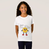 Mooie Smiley Face Meisjes T-shirt (Voorkant volledig)