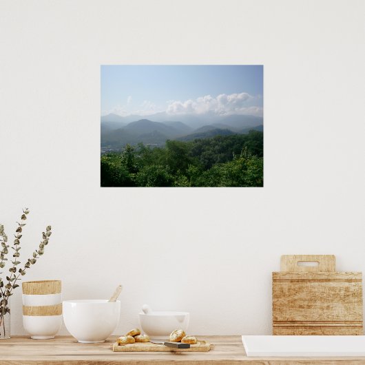 Mooie Smokey-bergen Poster (Keuken)