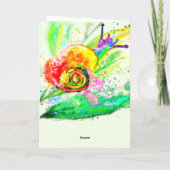 Mooie Snail Verjaardag Kaart (Achterkant)