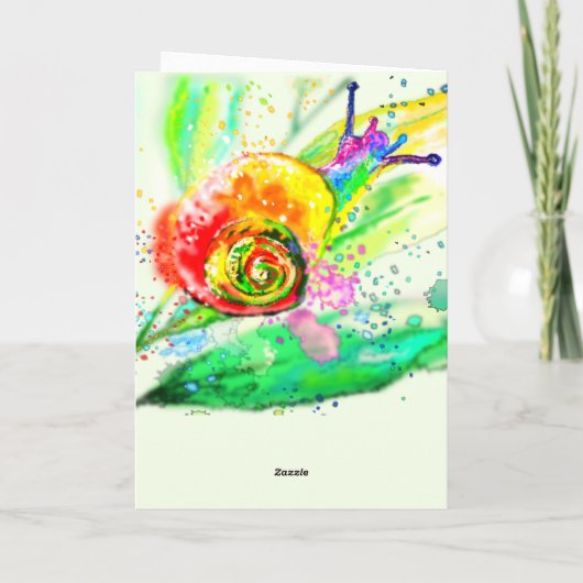 Mooie Snail Verjaardag Kaart (Achterkant)