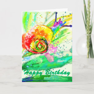 Mooie Snail Verjaardag Kaart