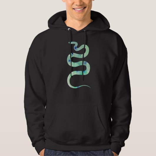 Mooie Snake Groene Bloem Hoodie (Voorkant)