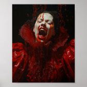 Mooie Snarling 17e Eeuw gravin van Bathor Poster (Voorkant)