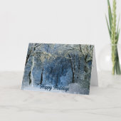 Mooie Sneeuw Bossen Prettige Feestdagen Winterland (Voorkant)