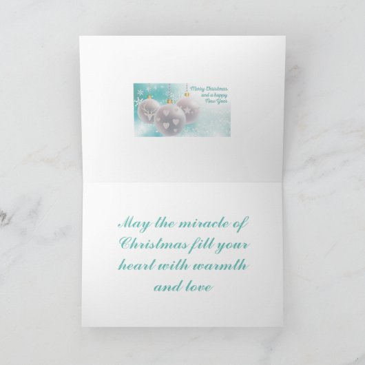 Mooie Sneeuw Kerstmis Feestdagen Kaart (Binnen)