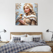 Mooie Sneeuw Maagd Canvas Afdruk (Insitu (Slaapkamer))