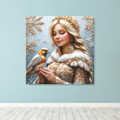 Mooie Sneeuw Maagd Canvas Afdruk (Insitu (Houten vloer))
