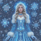 Mooie Sneeuw Maagd Sticker (Voorkant)